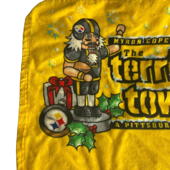 Pittsburgh Steelers Cotton Print Purse and Official Myron Cope’s Terrible Towel - Picture 3 of 11